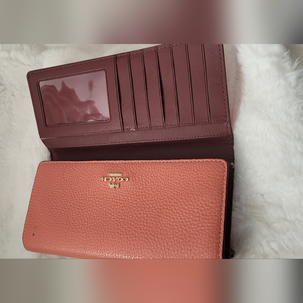 Coach Coral Leather Wristlet - Picture 2 of 5